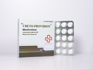 Box and blister pack of Beligas Creto-Proviron Mesterolone 25mg tablets