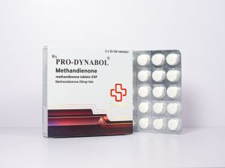 Blister pack and box of Beligas Pro-Dynabol Methandienone 20mg tablets – oral anabolic steroid for muscle mass