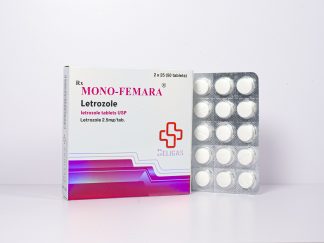 Box and blister pack of Beligas Letrozole 2.5mg tablets