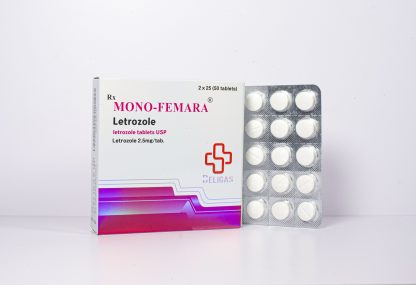 Box and blister pack of Beligas Letrozole 2.5mg tablets