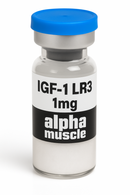 IGF-1 LR3 1mg vial by Alpha Muscle for muscle growth and recovery