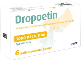 Dropoetin 3000 IU – Erythropoietin Prefilled Syringes – Drogsan – 6 Pack