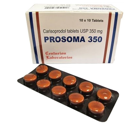 Prosoma (Carisoprodol) 350mg – 30 Tablets 1 Prosoma 350mg Carisoprodol tablets – muscle relaxant for pain and spasm research