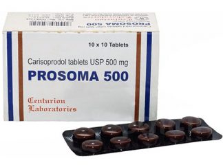 Prosoma 500mg tablets – Carisoprodol muscle relaxant pack of 10