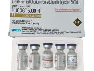 HUCOG HCG Pregnyl 5000iu  (Pre-mixed) x 5
