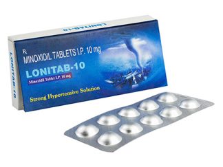 Lonitab Minoxidil tablets – 10-count pack for hair regrowth and hypertension research
