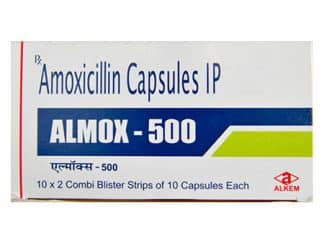 Almox 500mg – Amoxicillin Antibiotic – 10 Pills – Alkem Laboratories