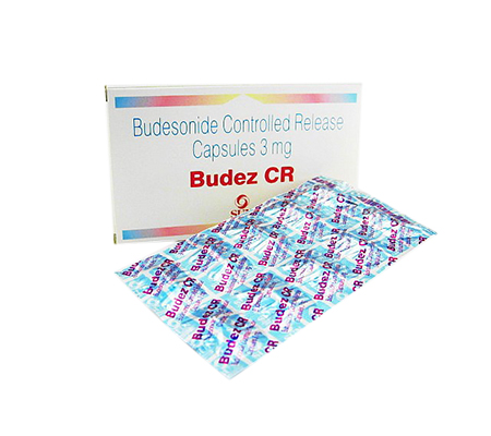 Budez CR (Budesonide) 3mg – Sun Pharma (50 Tablets) 1 Budez CR 3mg tablets by Sun Pharma – Budesonide controlled-release for Crohn’s and ulcerative colitis research