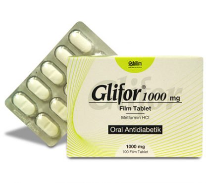 Glifor 1000mg – Metformin Tablets – Bilim Pharmaceuticals – 100 Count