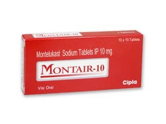 Montair 10mg tablets by Cipla – Montelukast for asthma and allergy research