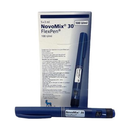 Novomix 30 FlexPen 100IU – 5 x 3ml Insulin Pens