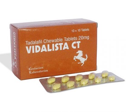Vidalista CT 20mg – Tadalafil Chewable Tablets for ED by Centurion (20-Pack)