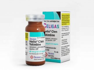 Vial of Beligas Clen Yohimbine featuring 40mcg Clenbuterol and 5.5mg/ml Yohimbine – 10ml fat burner injectable