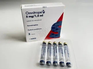 Omnitrope HGH by Sandoz – 5x5mg cartridges (72 IU) of Somatropin