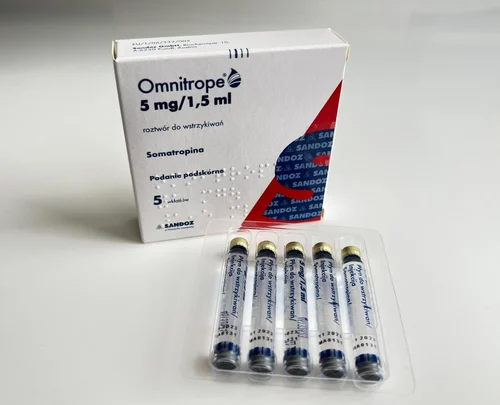Omnitrope HGH by Sandoz – 5x5mg cartridges (72 IU) of Somatropin