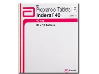 Inderal 40mg – Propranolol Hydrochloride Tablets – 10 Pills – Piramal (Abbott)