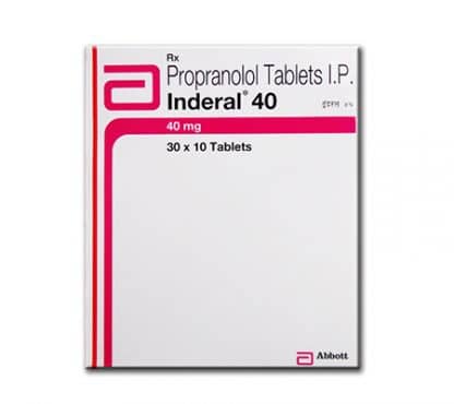 Inderal 40mg – Propranolol Hydrochloride Tablets – 10 Pills – Piramal (Abbott)