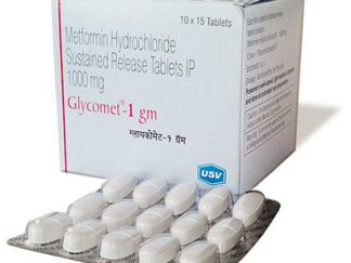 Glycomet 1000mg Metformin Tablets – USV – 100 Count