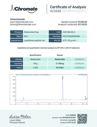 RETATRUTIDE 5mg  (17.5% Weight Reduction at 24 Weeks) - Image 2