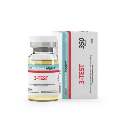 Nakon 3-TEST 350 – Testosterone Prop, Cyp, Enanthate Testosterone Blend – 10ml Vial