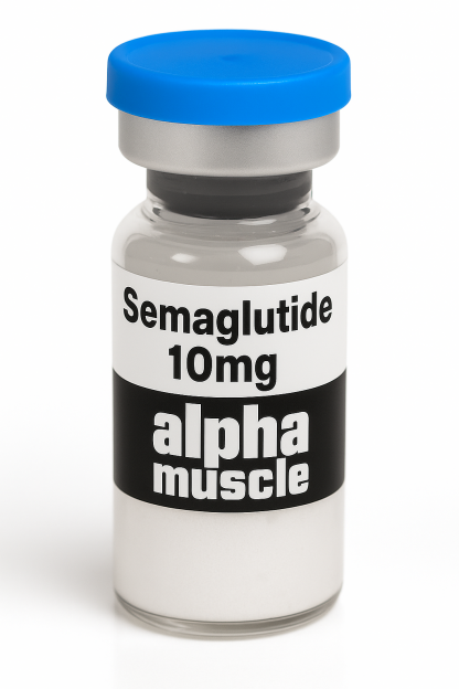 Semaglutide 10mg injection vial with by Alpha Muscle
