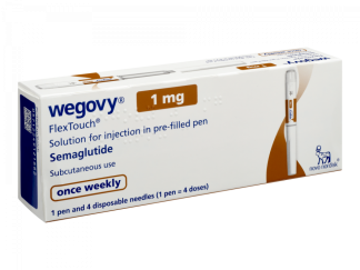 Wegovy 1mg Semaglutide FlexTouch pen and packaging by Novo Nordisk
