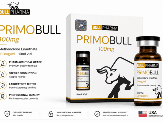 Bull Pharma Primobull 100mg Methenolone Enanthate 100mg/ml 10ml vial with product box