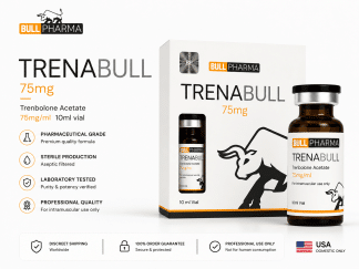 Bull Pharma Trenabull 75mg Trenbolone Acetate 75mg/ml 10ml vial with product box